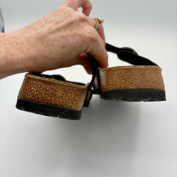 NEW Birkenstock Birki’s 230 Fussbelt Leather Black Straps Casual Basic Germany - Picture 7 of 8